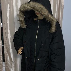 3x WOMANS black winter coat TIME & TRU